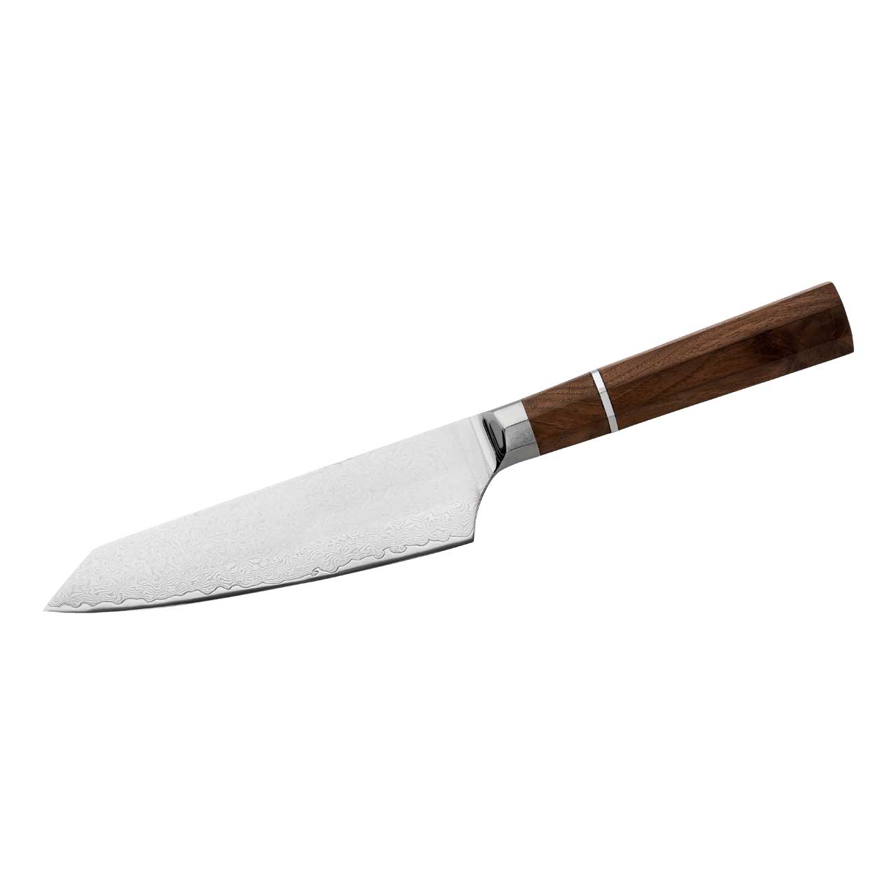 Kochmesser Chef Damast Walnuss