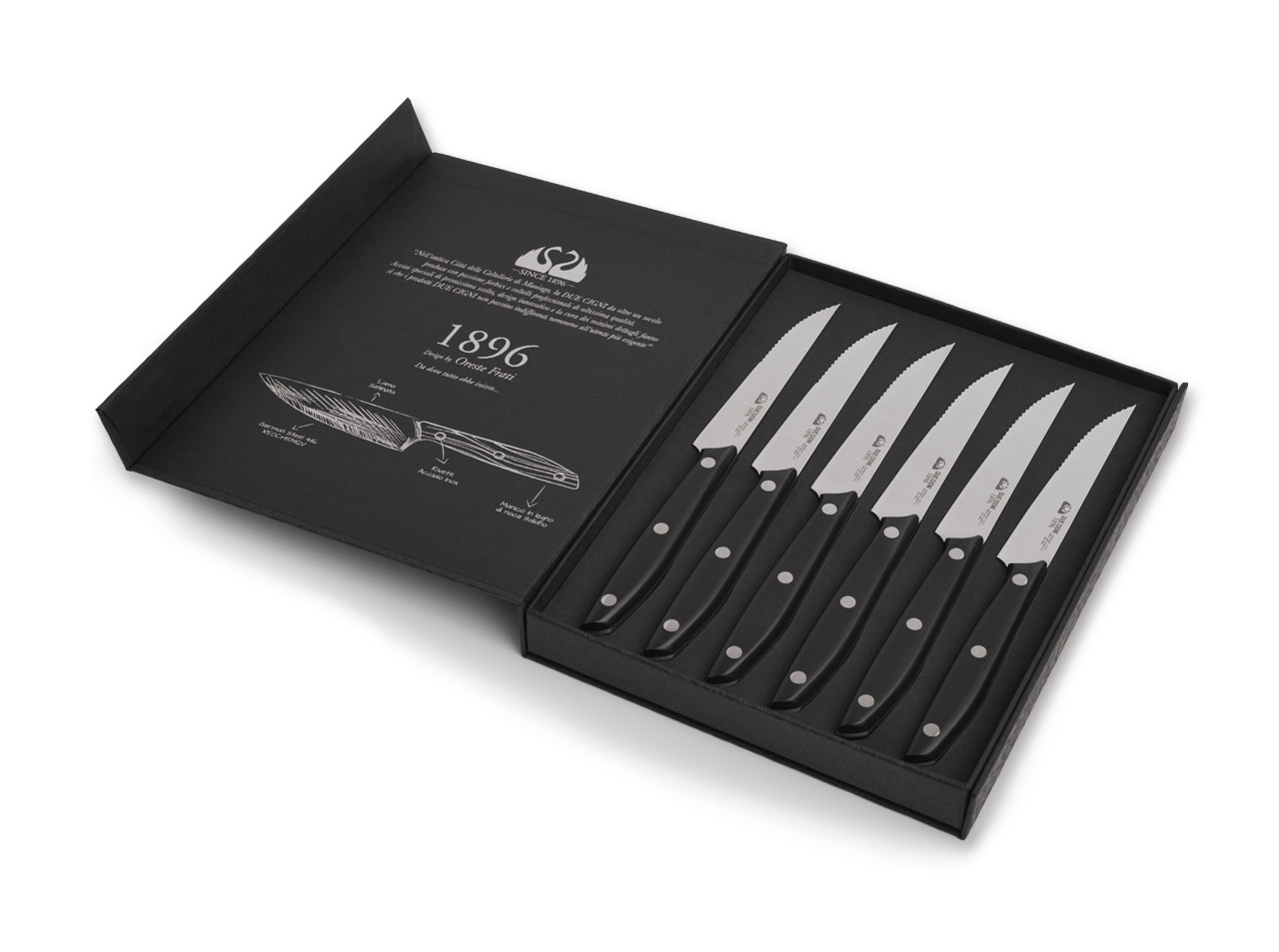 1896 Steakmesser Set POM mit Welle