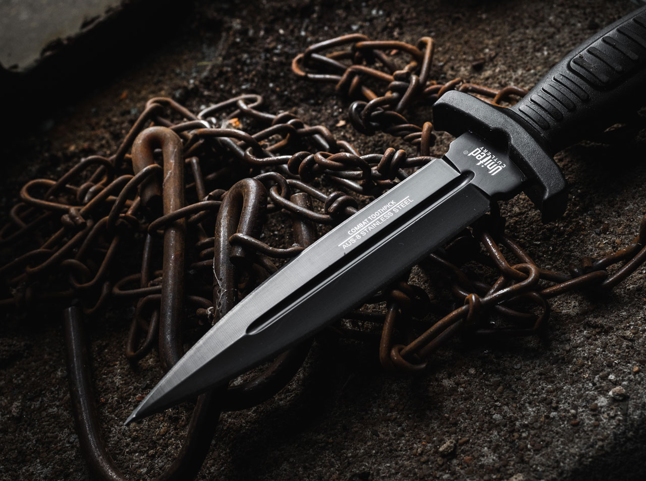 Combat Commander Boot Knife Black