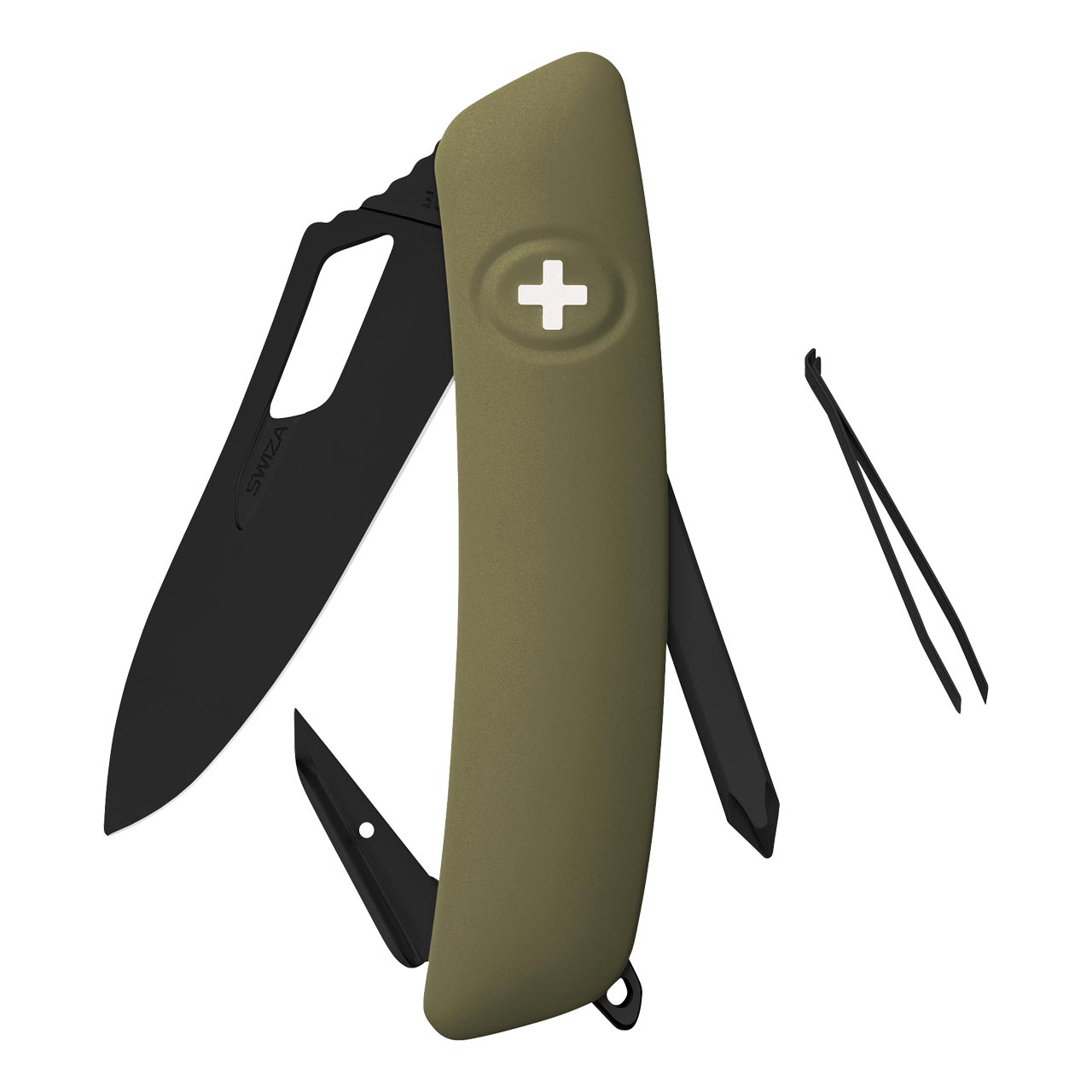 Einhandmesser SH02 All Black Olive