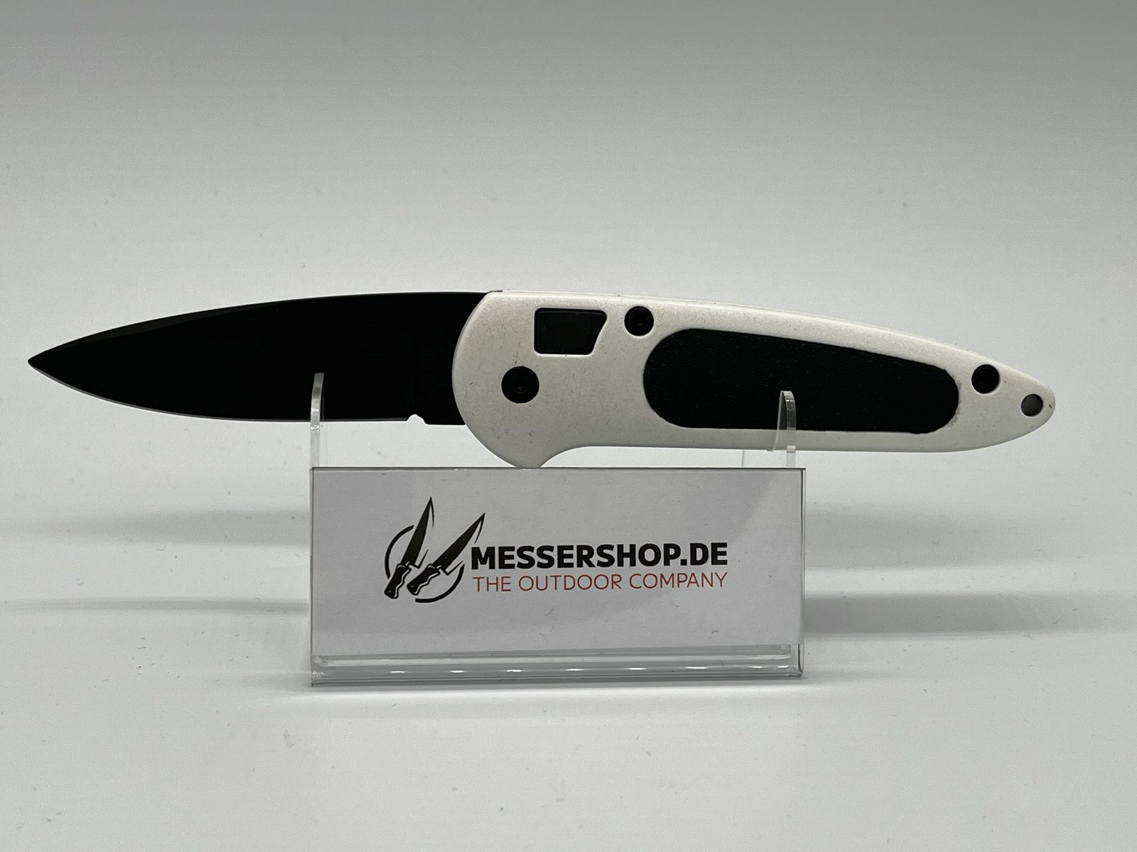 Springmesser Speedlock II weiß mit schwarzen Kratoneinilagen