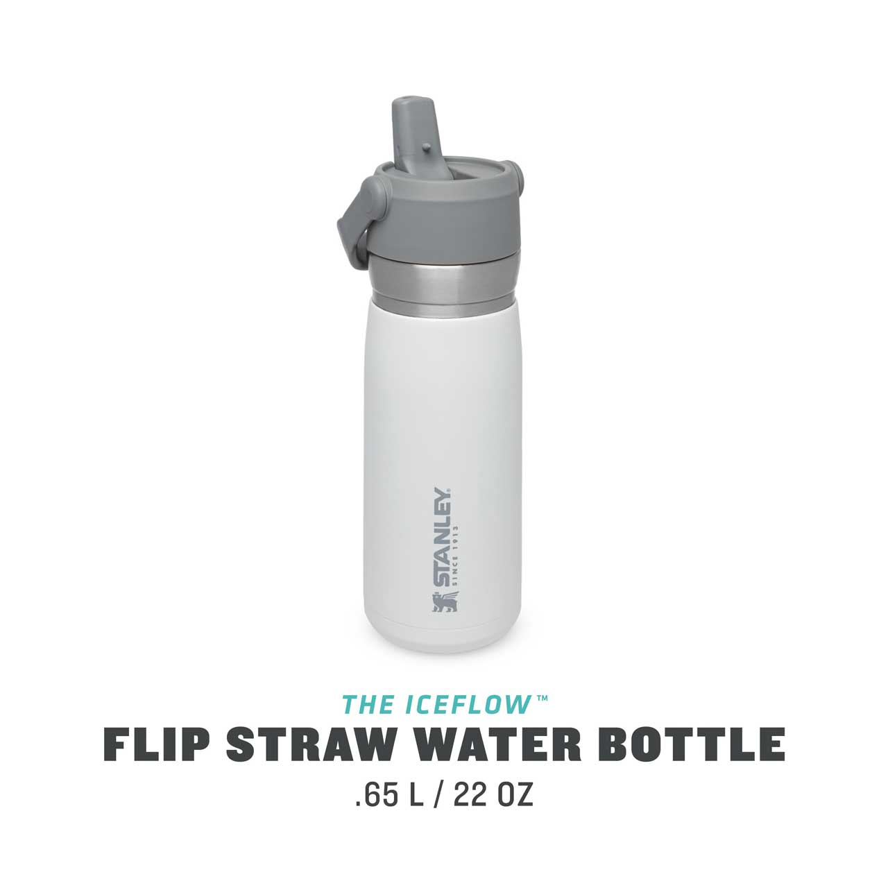 IceFlow Flip Straw Water Bottle 0.65l