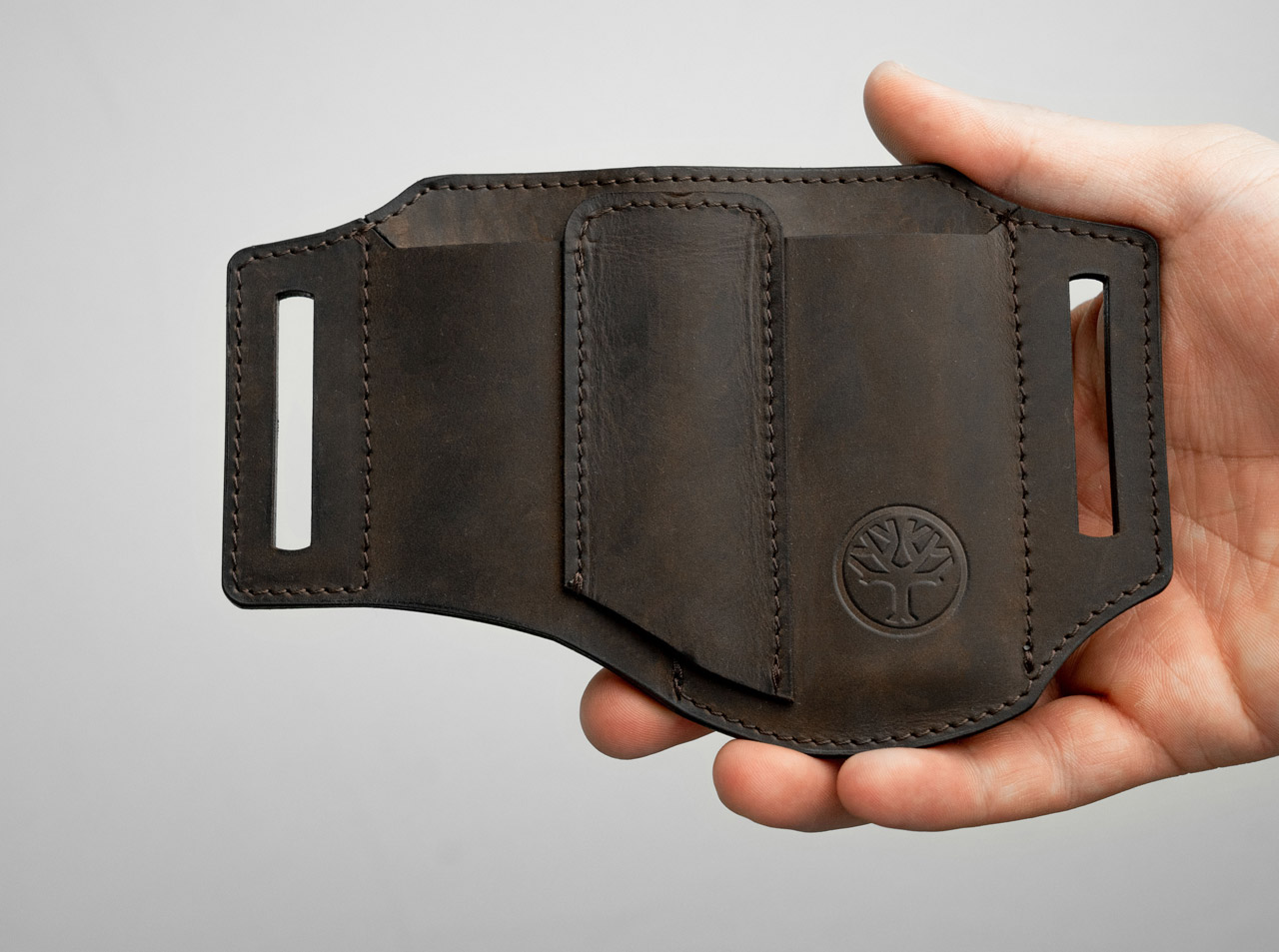 Lederholster ED-Three Braun