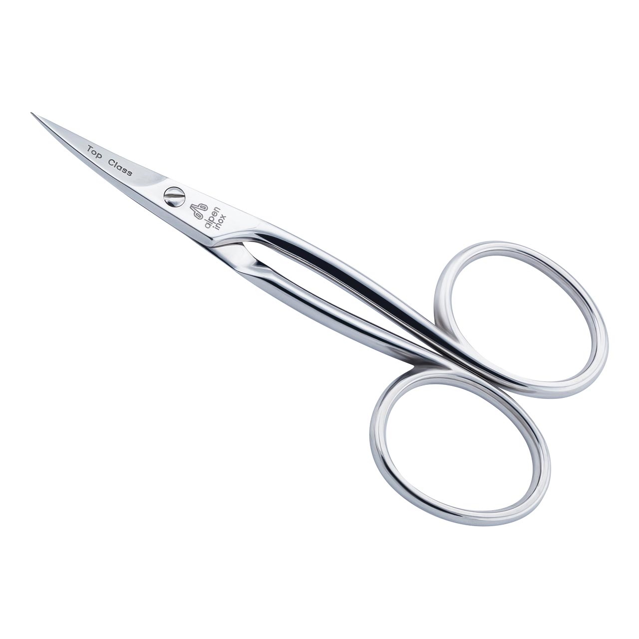 Hautschere, rostfrei, gebogen, 9.0 cm, schwarzes Etui