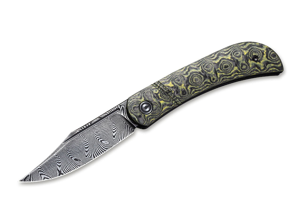 Appalachian Drifter Damascus G10 CF Yellow