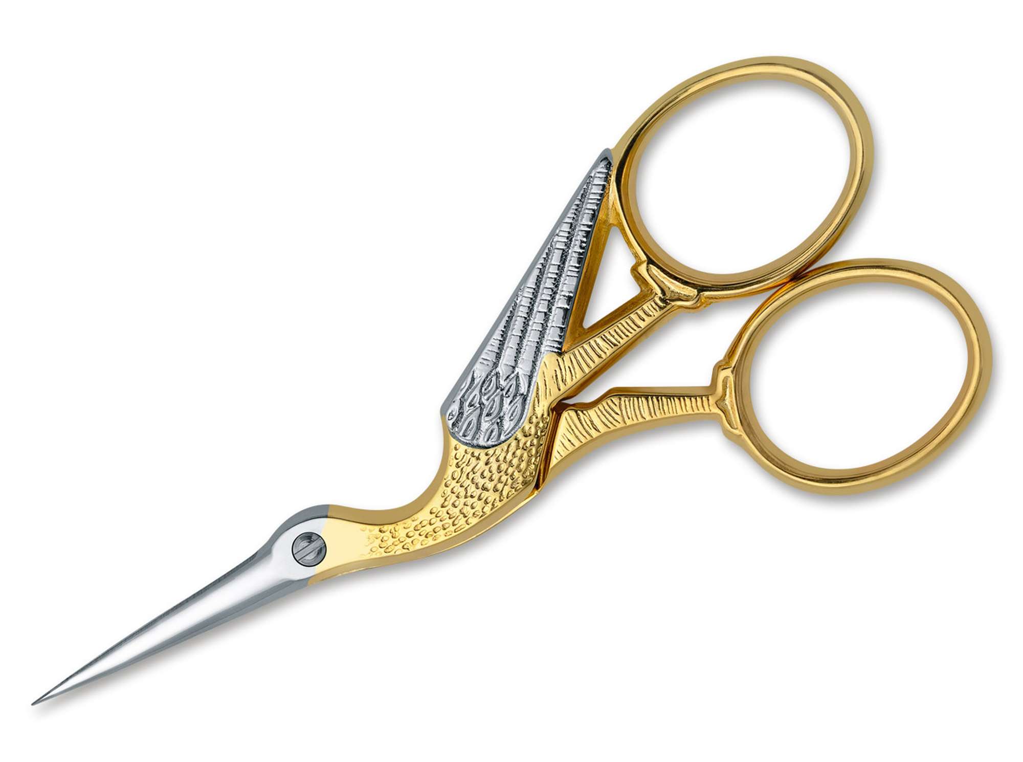 Embroidery Scissors 2C 35/35 Golden Stork