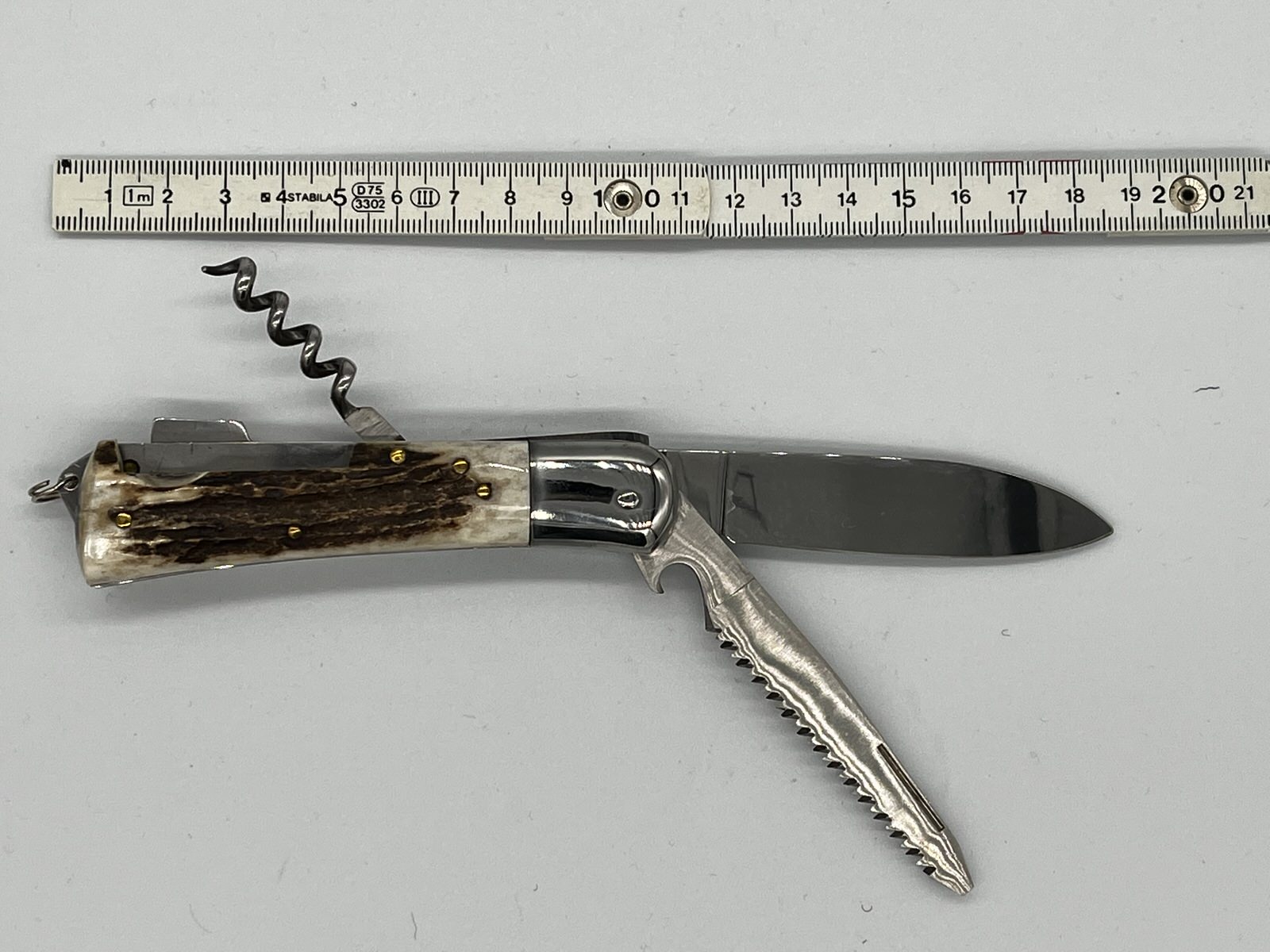 Jagd Taschenmesser, 3teilig, Stahl 1.4116,
