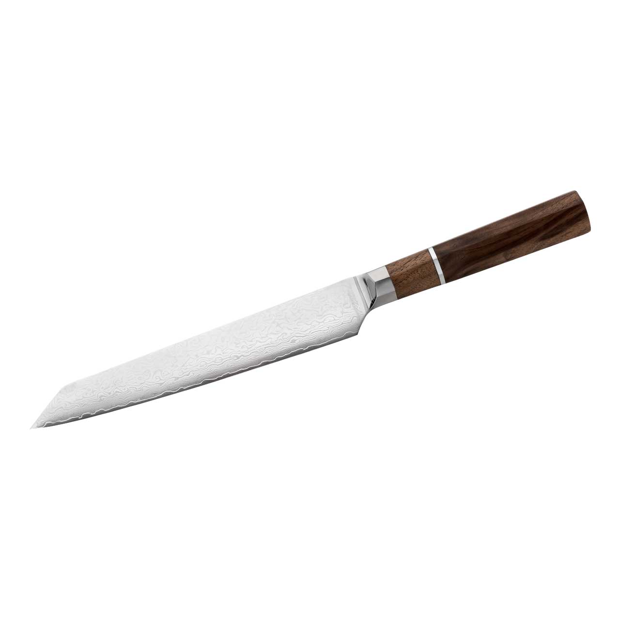 Fleischmesser Damast Walnuss