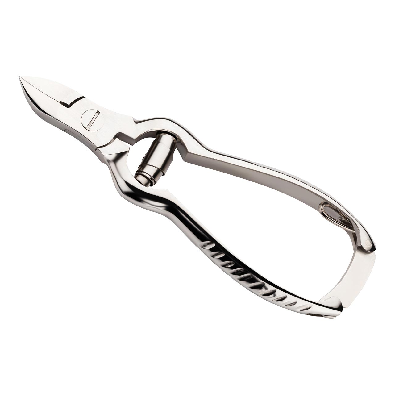 Nagelzange, vernickelt, Pufferfeder, Griffstruktur, 12.0 cm