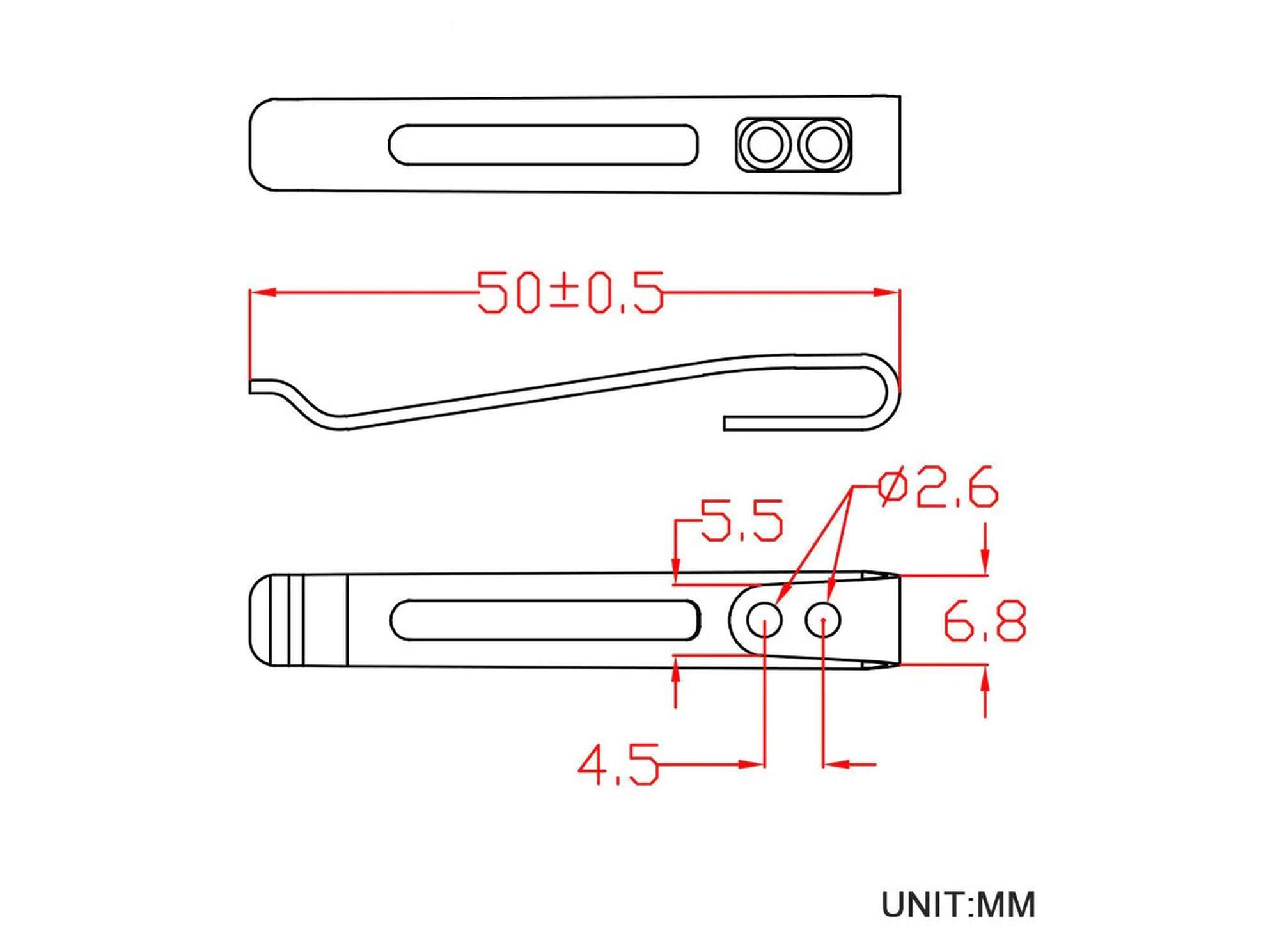 Black Stainless Steel Clip CA-05A-V1