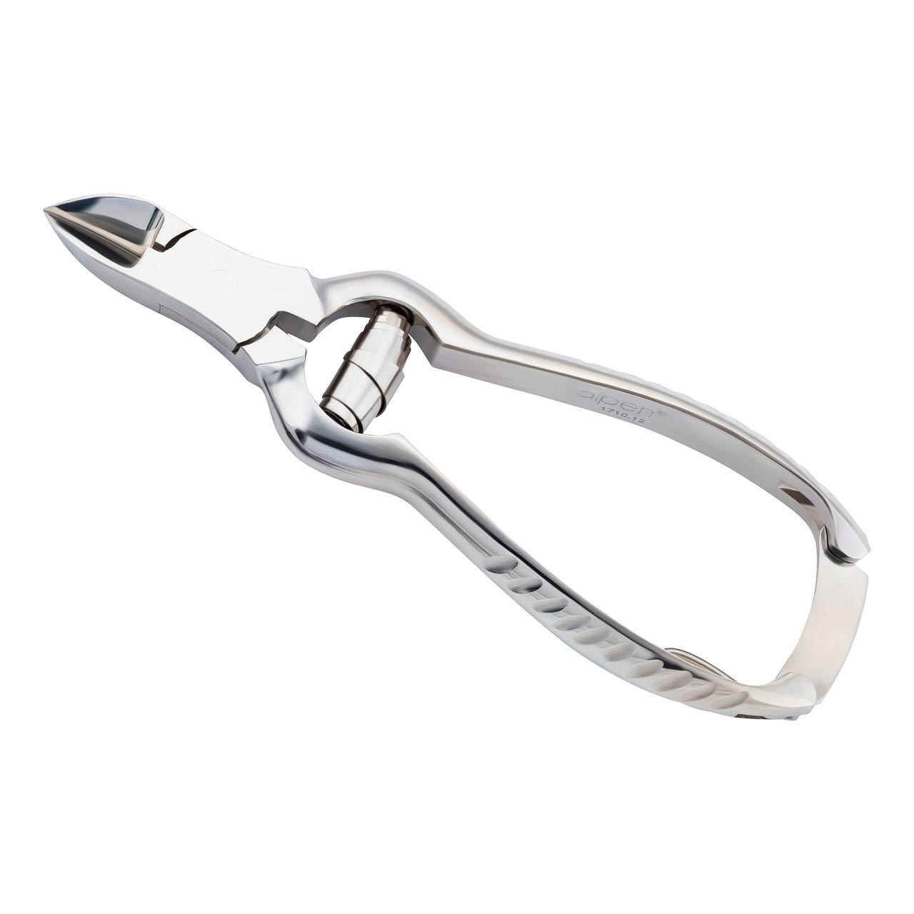 Nagelzange, vernickelt, Pufferfeder, Griffstruktur, 12.0 cm