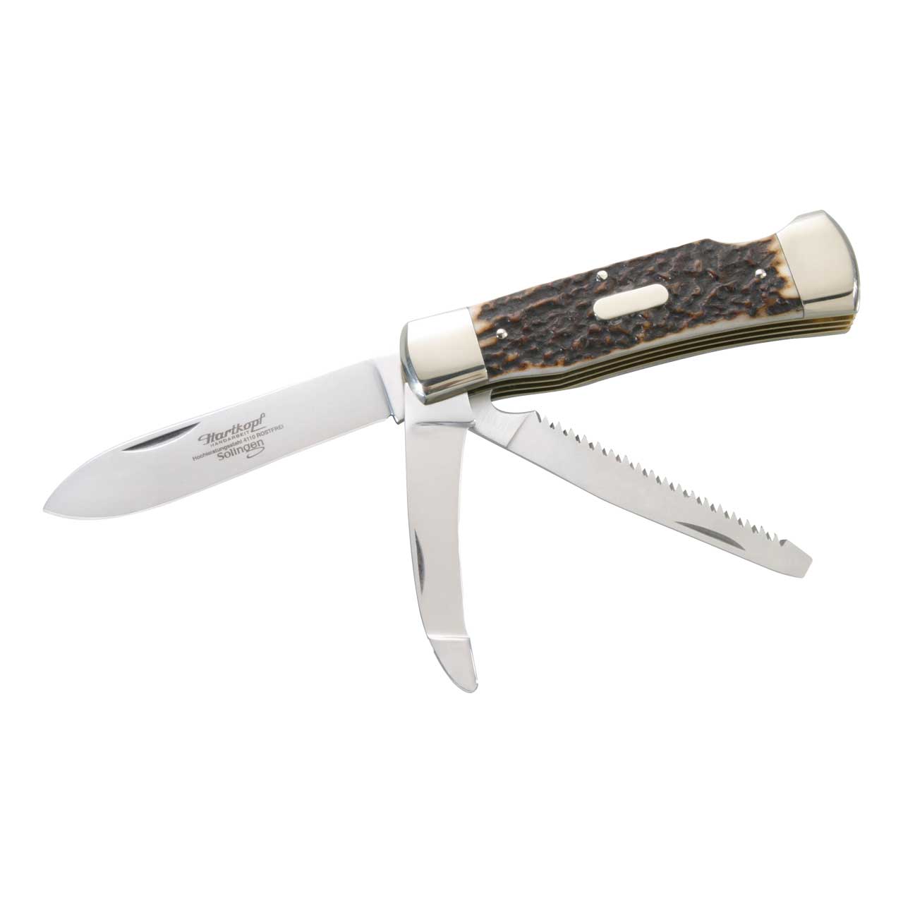 Jagdtaschenmesser, Hirschhorn, Klinge 1.4110 Stahl, Jagdtaschenmesser, Hirschhorn, Klinge 1.4110 Stahl,