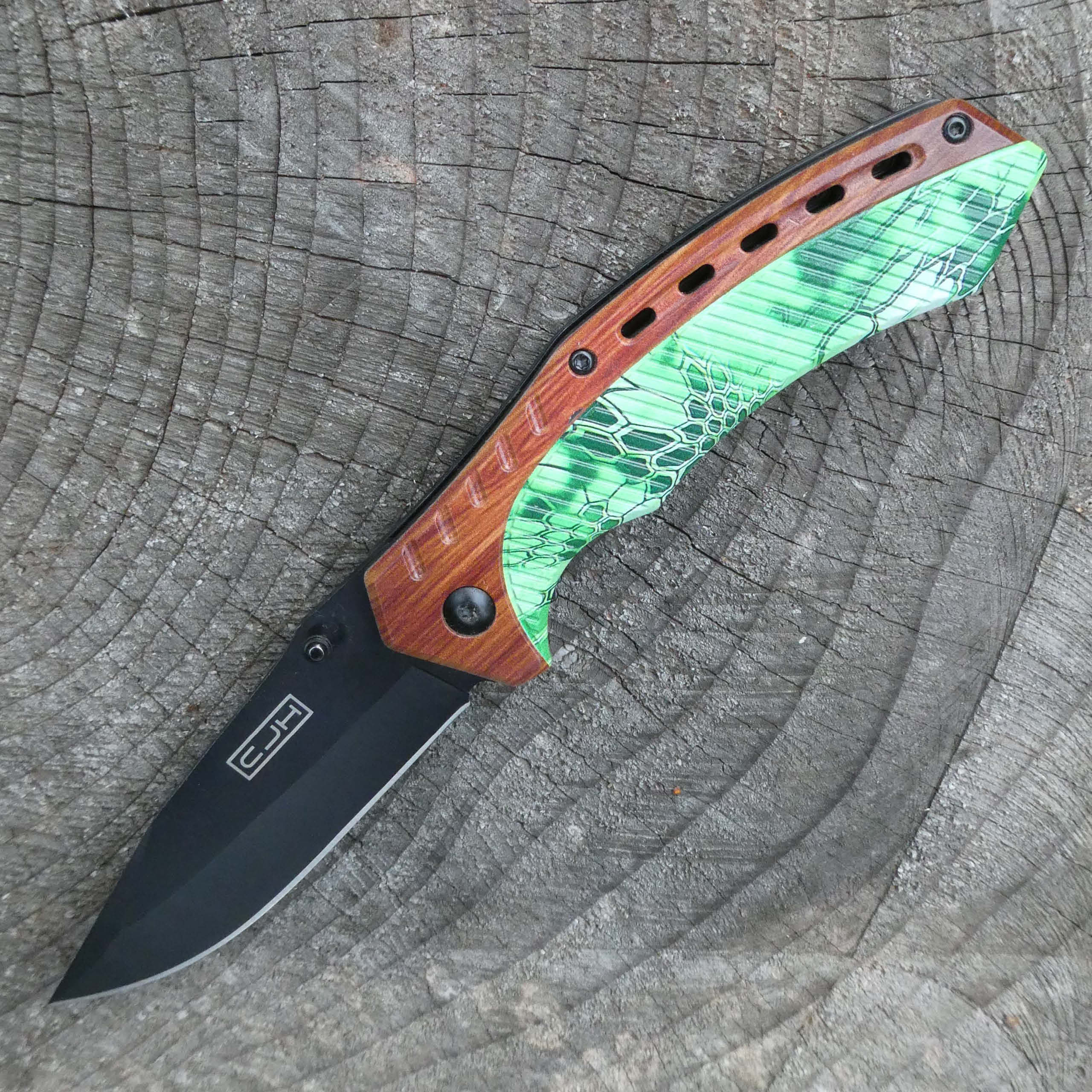 Einhandmesser Holz/Camo