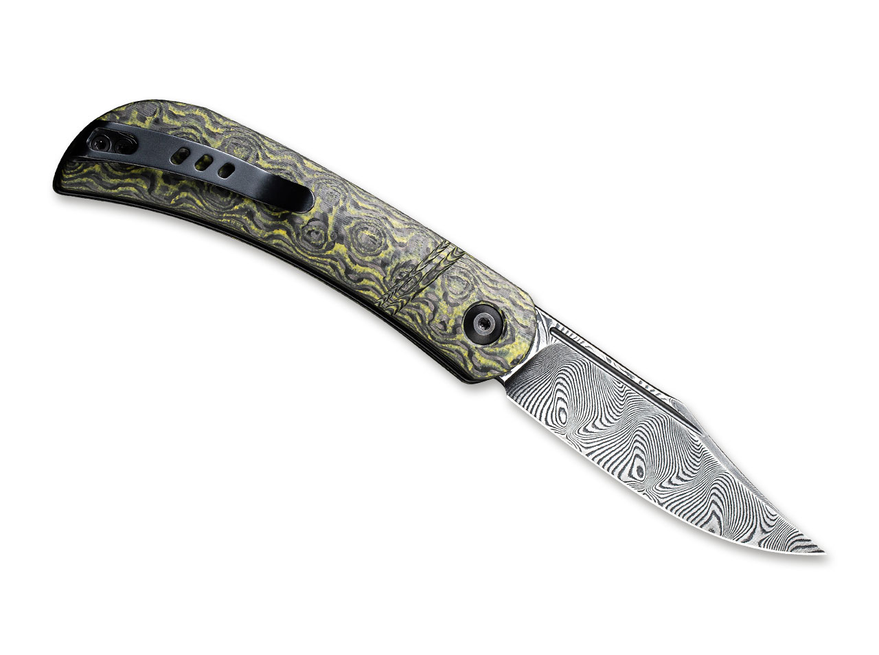 Appalachian Drifter Damascus G10 CF Yellow