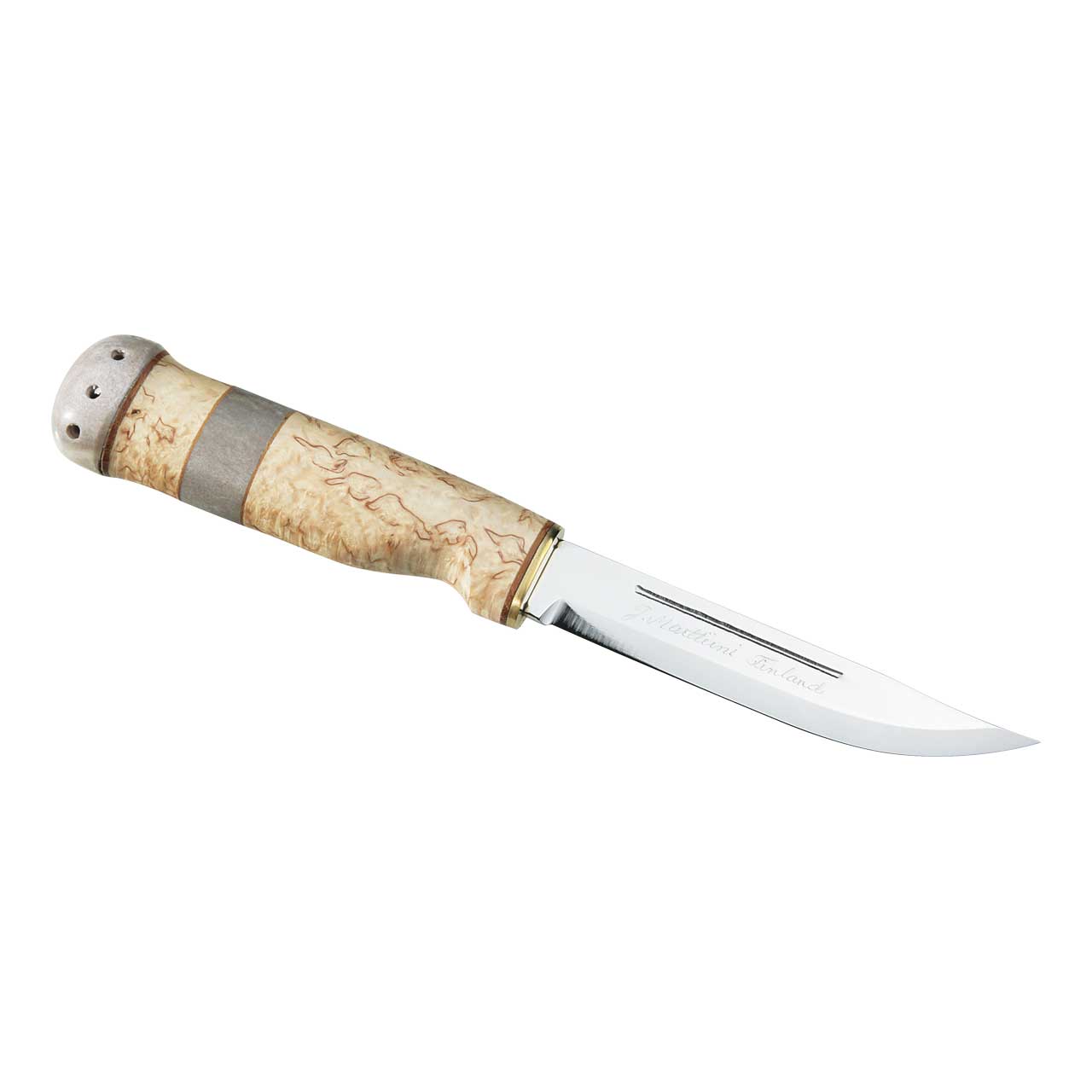 Jagdmesser, Sammleredition, rostfrei, Birkenholz,