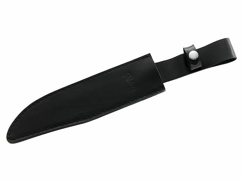 Herbertz Survival-Knife, Stahl AISI 420, Lederscheide, Zubehör im Griff