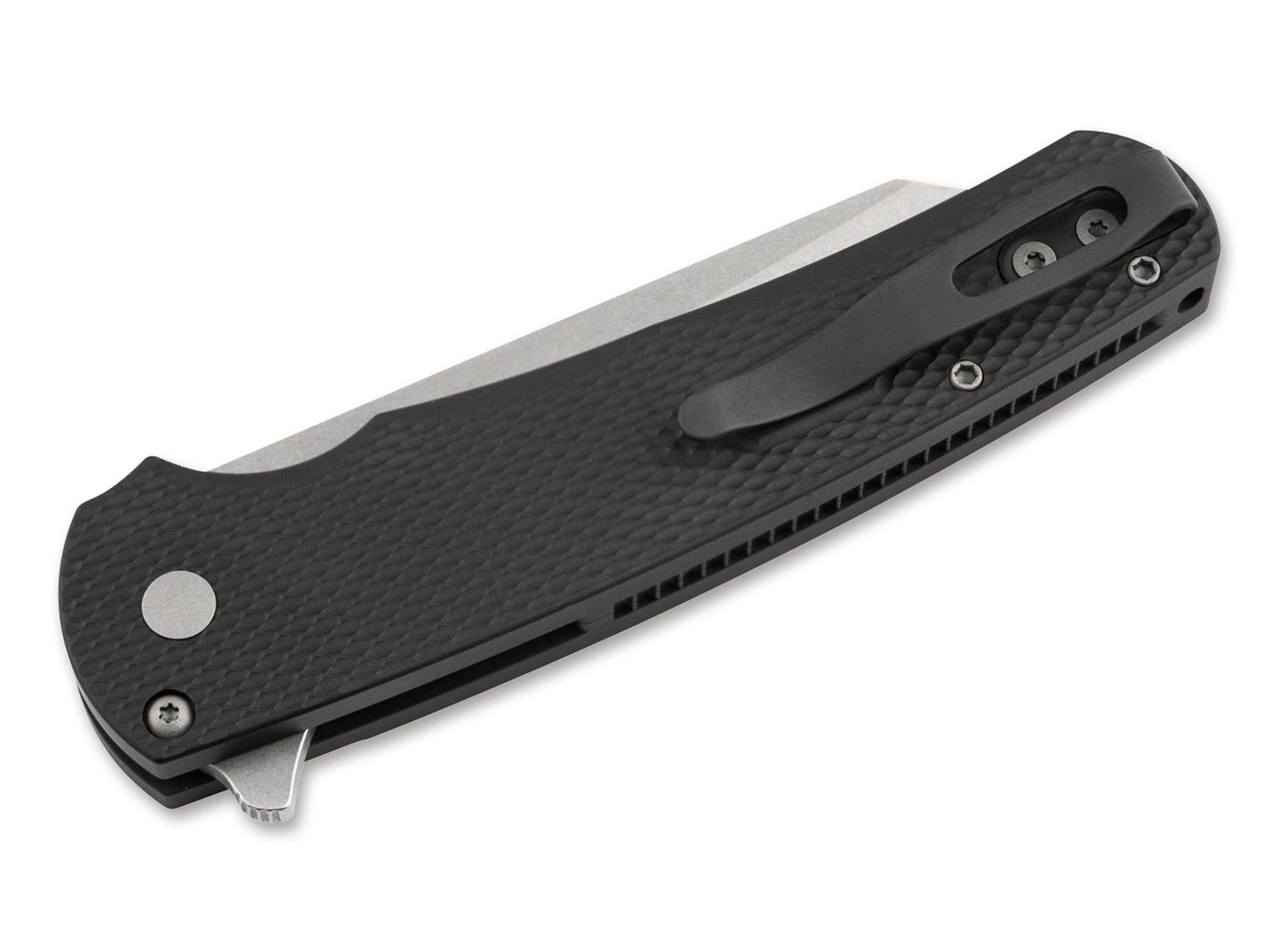 5205 Malibu Reverse Tanto Stonewashed Textured Aluminum Black