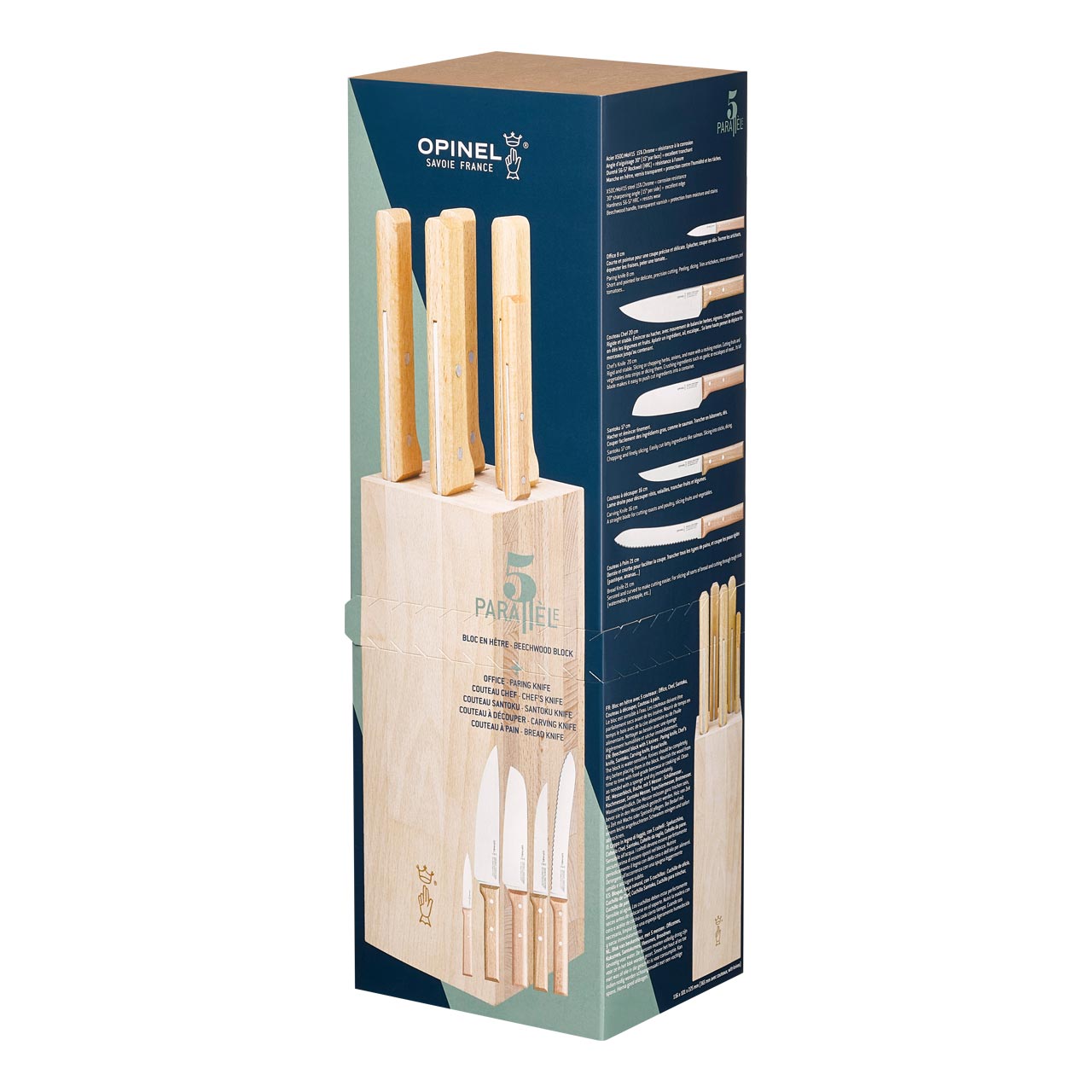 Messerblock PARALLELE BREAD mit 5 Messern