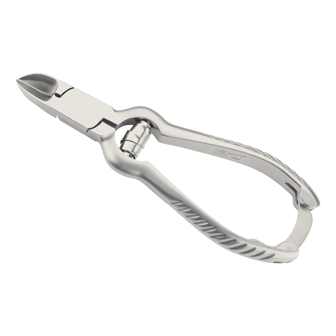 professionelle Nagelzange, rostfrei, mattiert, Feder, 13.8cm