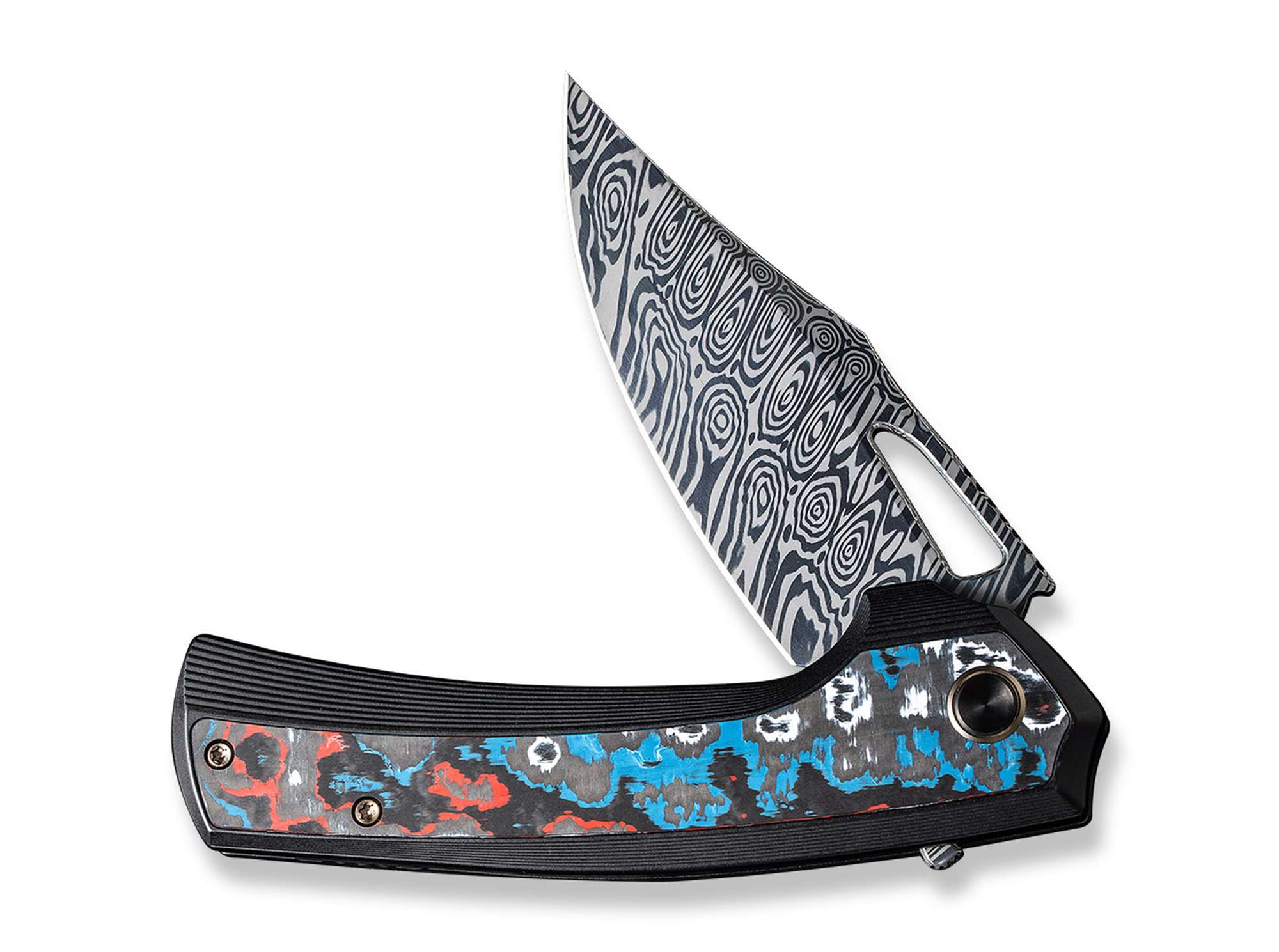 Nefaris Ltd Titanium Black Nebula FAT CF Damascus