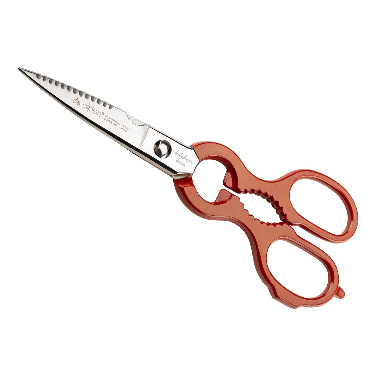 Küchenschere, rostfrei, rot, 20.5 cm