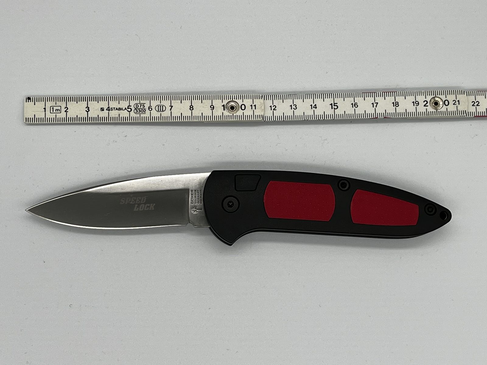 Springmesser Speedlock I schwarz/rot mit Cordura Etui