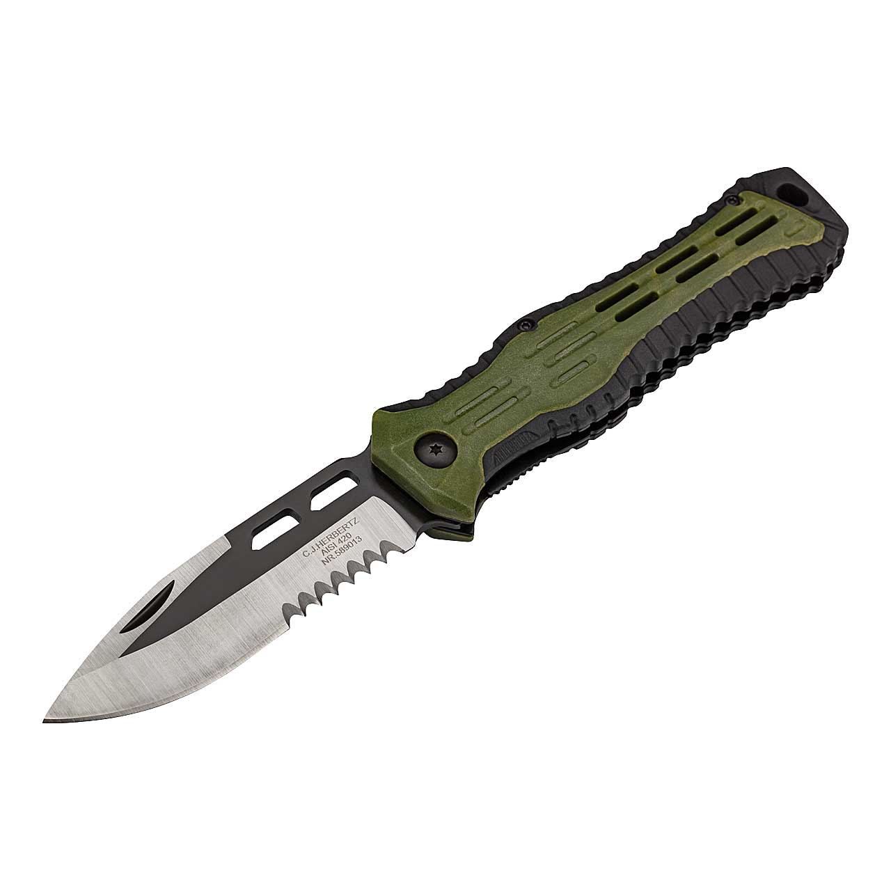 CJH Taschenmesser, grün/schwarz