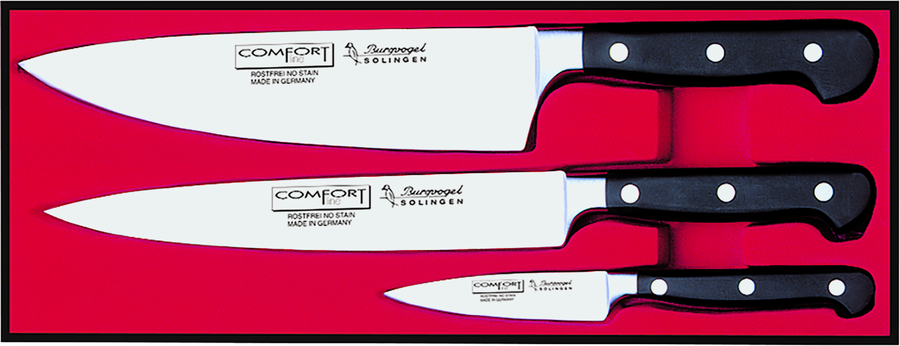 COMFORT line - Messerset 3 teilig