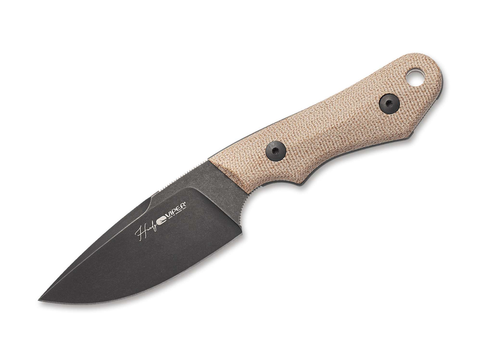Handy Dark Canvas Micarta Natural