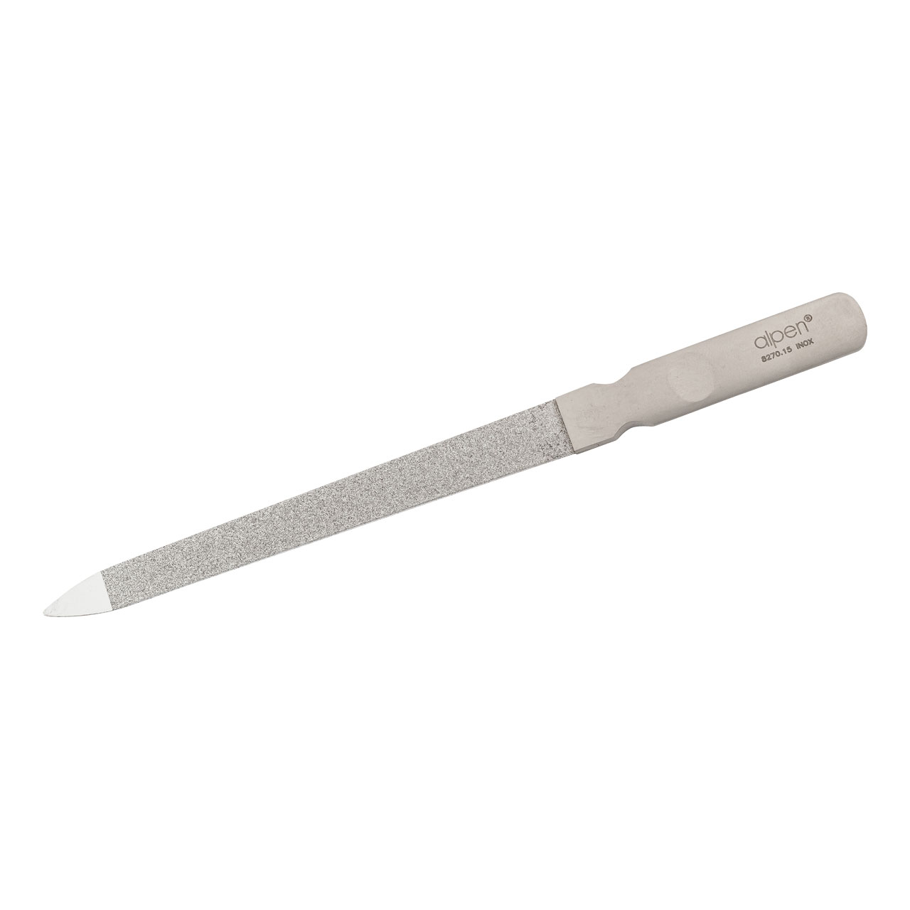 Saphir-Nagelfeile, Edelstahl, rostfrei, grob und fein, 15 cm Saphir-Nagelfeile, Edelstahl, rostfrei, grob und fein, 15 cm