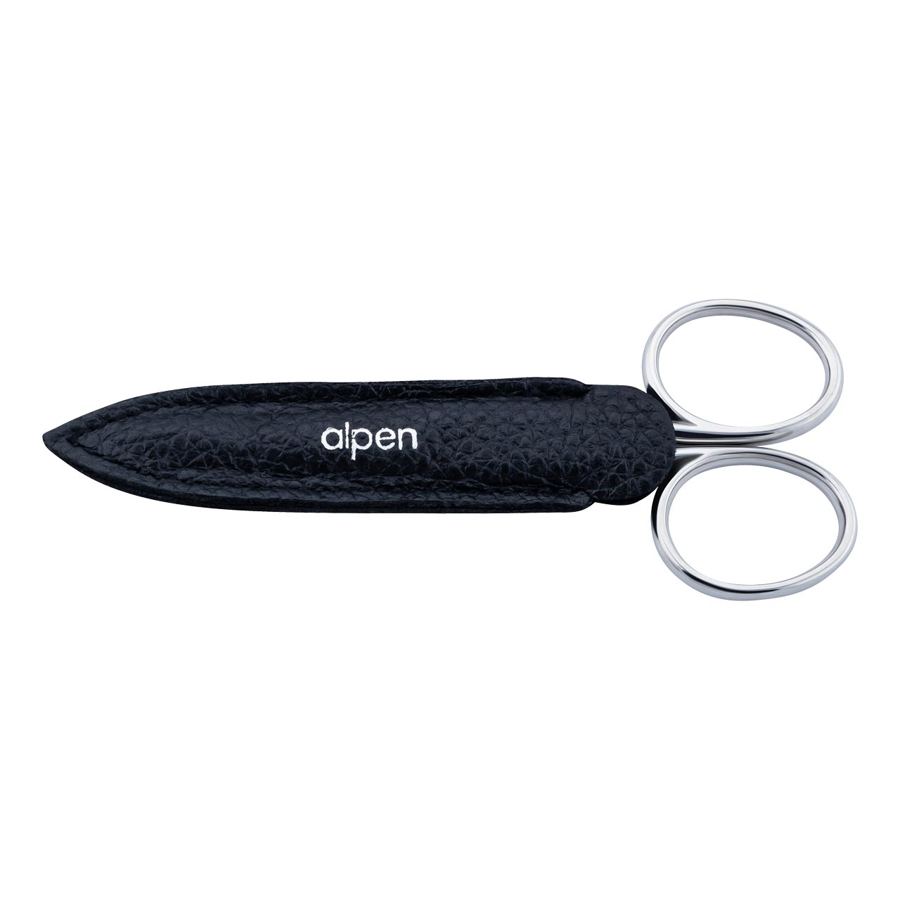 Hautschere, rostfrei, gebogen, 9.0 cm, schwarzes Etui