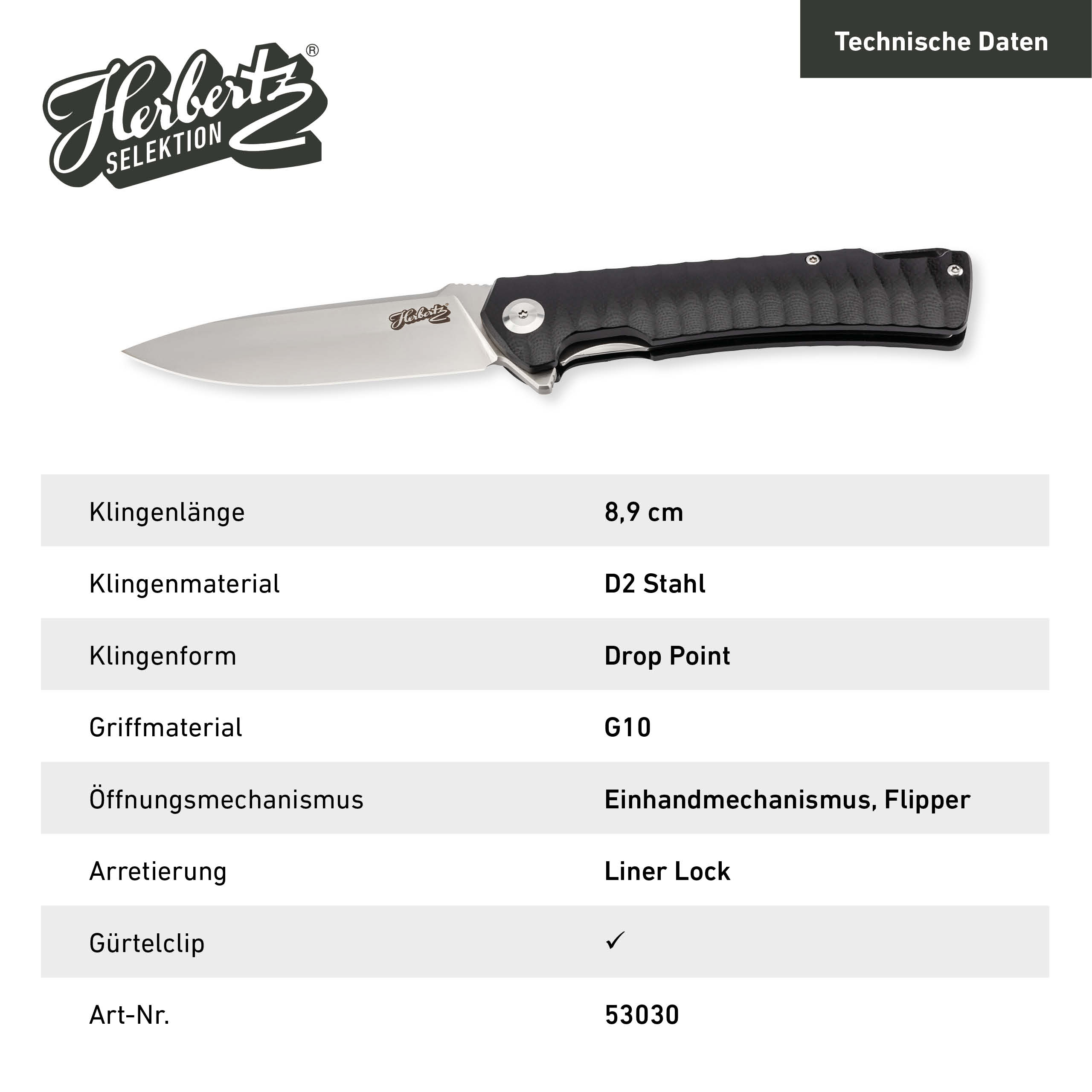 Einhandmesser G10