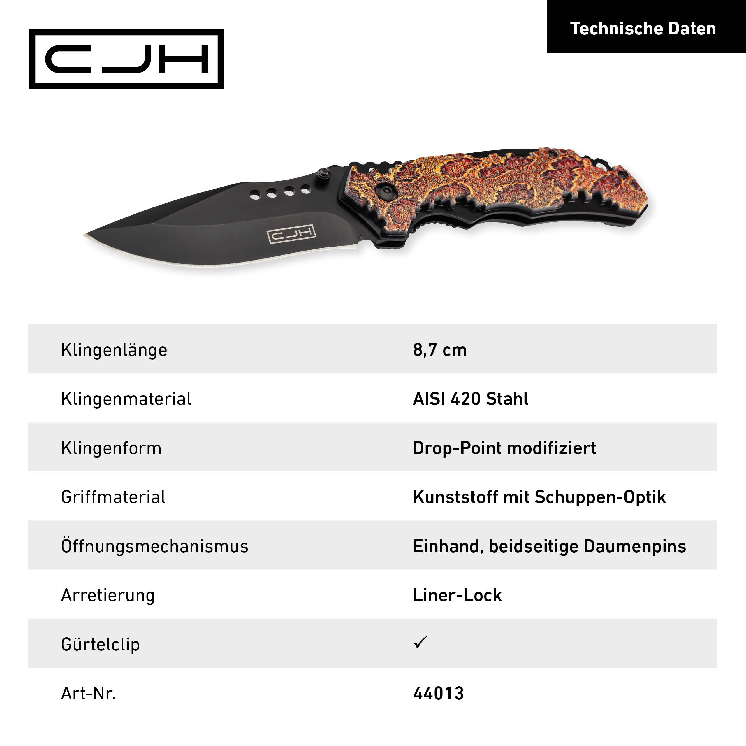 Einhandmesser camo/schwarz