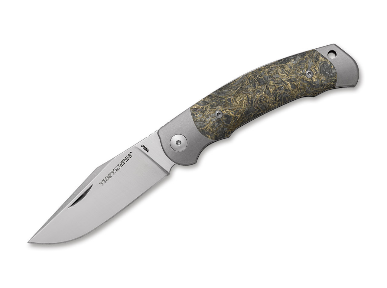 Viper Taschenmesser Twin Titanium CF Gold