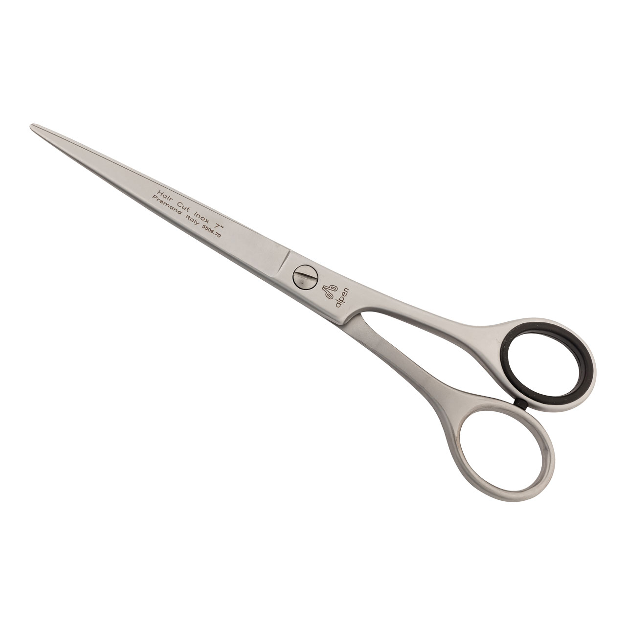 Haarschere, Mikrozahnung, rostfrei, mattiert, 18.0 cm
