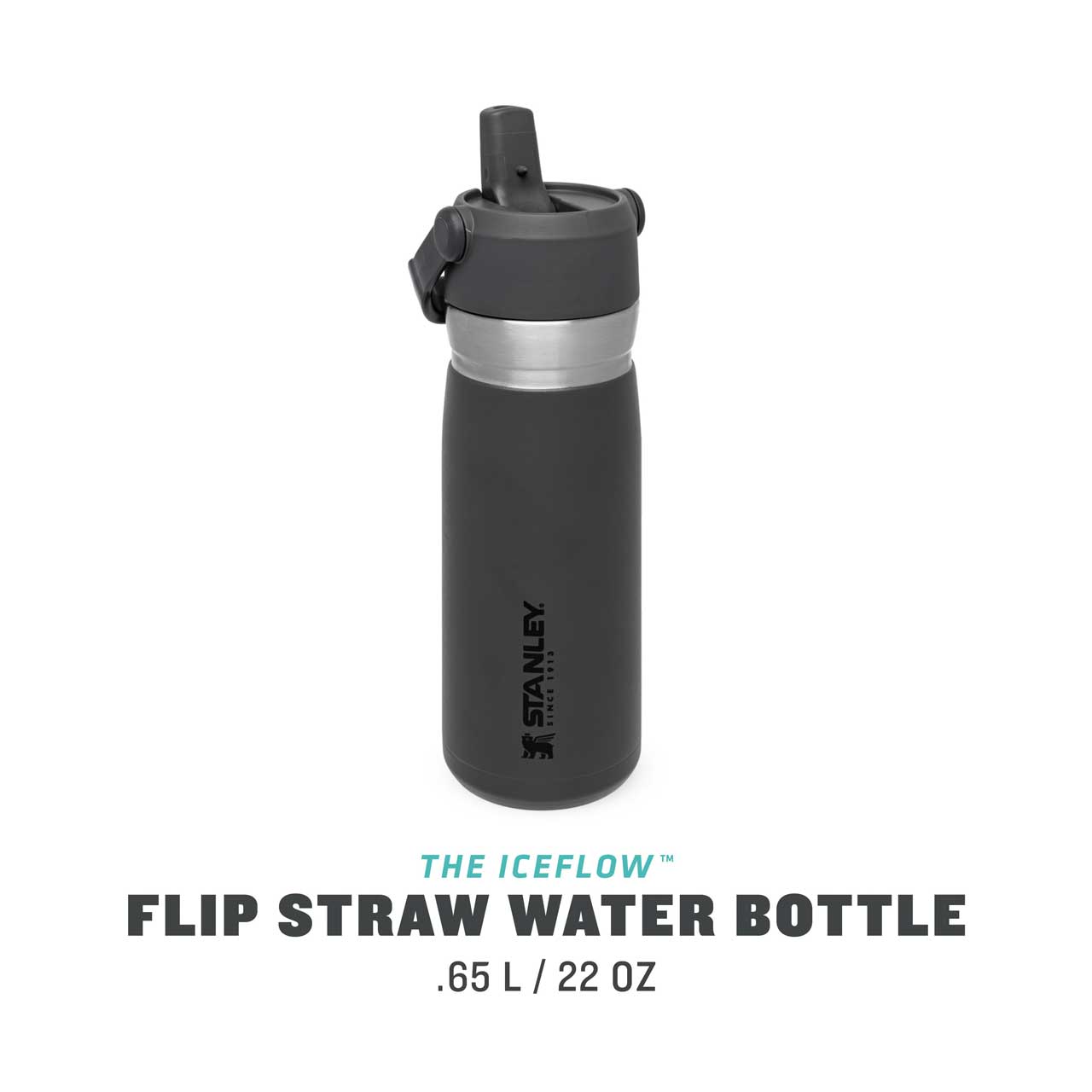 IceFlow Flip Straw Water Bottle 0.65l