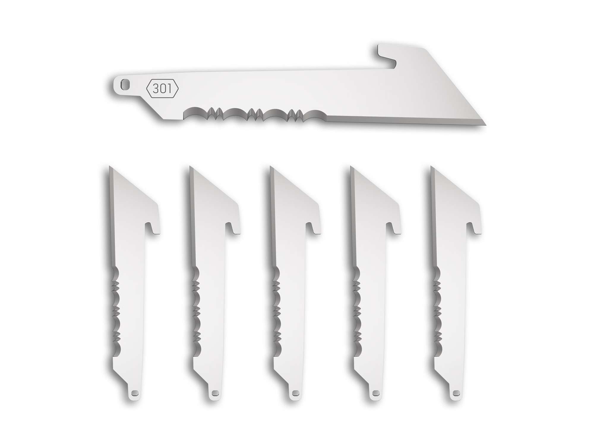 3&quote; Serrated Utility Replacement Blades 6-Pack