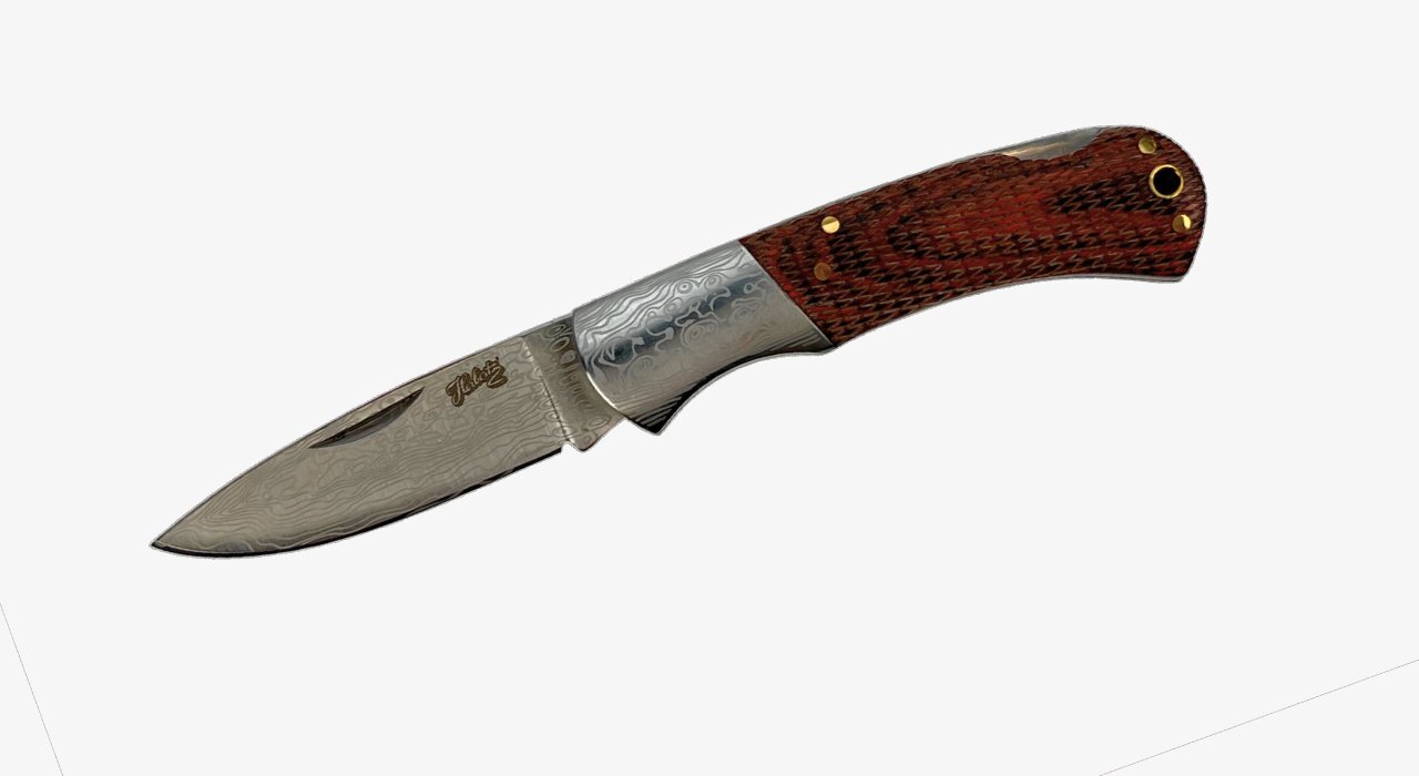Taschenmesser, Damastoptik